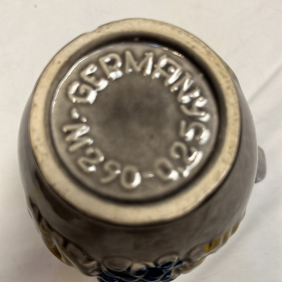 VYG #WestGermany cream pitcher gray with blue and olive green MCM #Cottagecore - Picture 3 of 8